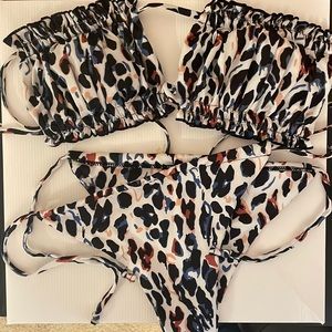 Shein bandeau printed bikini